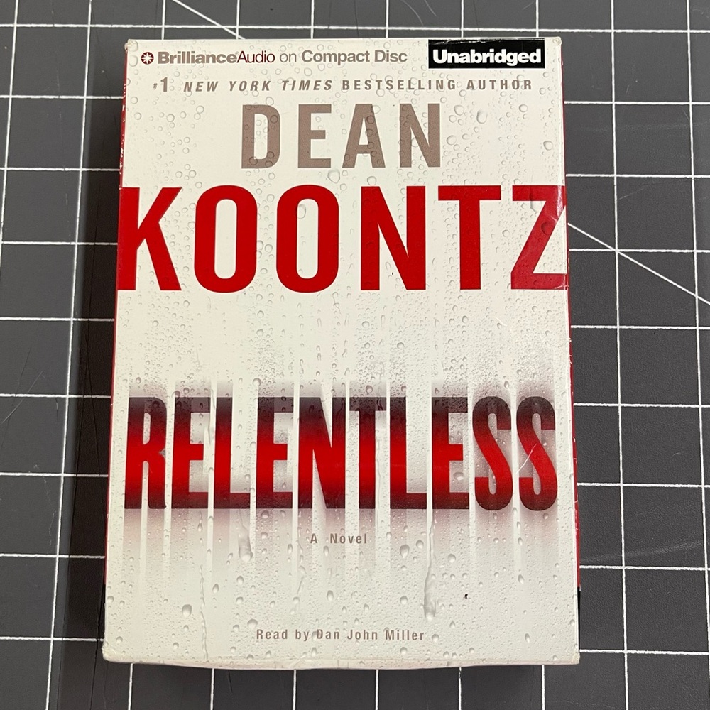 Dean Koontz Relentless 8 Compact Disc Unabridged CD Audio Book John Miller 2009